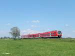 440 206-4 mit als RE 4073 Passau - Landshut - M�nchen bei Pulling bei Freising.