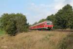 612 515 + 005 als RE3697 Hof - Regensburg bei Sch�nfeld.