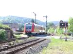 612 153-7 verl�sst Trebgast mit einen Re nach Hof.