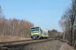 VT650 720 f�hrt in Marktredwitz als ag84552 Hof - Bad Rodach ein.