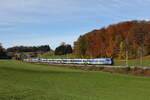430 013 und 430 017 aus Mnchen kommend am 31. Oktober 2025 bei Axdorf im Chiemgau.