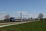 430 017 und 430 xxx waren am 22. April 2026 bei �bersee am Chiemsee auf dem Weg nach M�nchen.