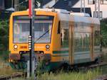 VT 650.59 der ODEG als Reservewagen in Sassnitz.