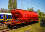 Gedeckter vierachsiger 75 m� Drehgestell-Sch�ttgutwagen mit Schwenkdach und schlagartiger mittigen Schwerkraftentladung (Mittenselbstentladewagen) 31 80 0691 768-2, der Gattung Tanoos 896.2, der DB
