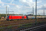 Die 249 008-4 „Hedwig“ (90 80 2249 008-4 D-DB), eine Siemens Vectron Dual Mode light, der DB Cargo AG steht am 01 September 2026 mit einem gedeckten G�terzug (Wagen der Gattung Tamns 254) im G�terbahnhof Stolberg (Rheinland) Hbf. Laut Gefahrguttafel 90 / 3077 handelt es sich beim Ladegut der Wagen um „Umweltgef�hrdender Stoff, fest, n.a.g.“ (wobei n.a.g. f�r „nicht anderweitig genannt“ steht). Aufnahme aus einem ICE heraus.

Die Vectron Dual Mode light wurde 2024 von Siemens Mobility GmbH in M�nchen-Allach unter der Fabriknummer 23066 gebaut.