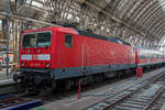 Die143 132-9 (91 80 6143 132-9 D-DB) der DB Regio Hessen, ex DR 243 132-8, steht am 25.05.2012 mit einem Regionalzug im Hbf Frankfurt/Main.