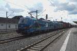 EGP 192 104 zieht ein Containerzug durch Celle am 21 Augustus 2026.