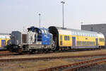 evb 650 303-7 am 09.03.2025 in Bremerv�rde - evb Betriebshof.