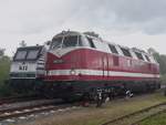 118 770-7 und 145 023-6 und 118 770-7 beim Bahnhofsfest in Putbus.