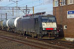 CTL/MRCE 189 457 verlässt mit ein Kesselwagenzug am haken Rzepin am 25 Februar 2020 für die Richtung Wroclaw.