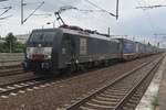 LTE Polska 189 802 zieht ein KLV durch Berlin-Schönefeld am grauen 23 Mai 2023.