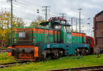 Die ex RBH 001 (97 80 1200 001-1 D-RBH) ehemalig der RBH Logistics GmbH (ex RAG Bahn und Hafen GmbH), ex RAG E 001, am 30.10.2017 im DB Museum Koblenz-Lützel.