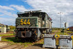Die m�chtige Tagebaulokomotive El 1 – 544 der RWE Power AG (ex Rheinbraun) steht am 18 September 2026 in der Hauptwerkstatt Grefrath der RWE Power AG (Kompetenzzentrum f�r Schienenfahrzeuge in