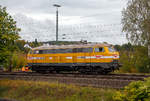  Die Wiebe Lok 10 - 216 122-2 ex DB V160 122 ab 1968 DB 216 122-2, steht am 26.09.2020 in Wissen (Sieg).
