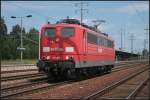 DB Schenker 151 017-1 durchf�hrt am 09.07.2011 den leeren Bahnhof Berlin Sch�nefeld Flughafen