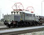 E 93 07 mit gemischtem Güterzug bei der Jubiläumsparade 150 Jahre Deutsche Eisenbahn in Nürnber am 14.09.1985.