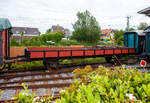 Zweiachsiger Flachwagen mit festen Seiten- und Stirnwänden vom Eisenbahn- und Heimatmuseum Erkrath-Hochdahl e.V.