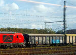 4-achsiger Drehgestell-Hochbordwagen (Kastenwagen) mit stabilen Stahl-Schwenkdach (und nicht wie oft �blich mit Planen-Rolldach), 37 80 0806 162-4 D-ORME, der Gattung Tamns 254 (Bauart 254), der On