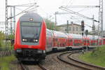 RE Überführung von Rostock nach Stralsund bei der Ausfahrt im Rostocker Hbf.09.05.2020