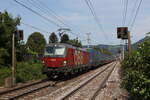 1293 047 war am 12. August 2024 in  Salzburg-Sd  mit einem  Walter-KLV  in Richtung Tauern unterwegs.