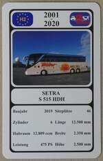 (277'342) - Quartett-Spielkarte mit SETRA S 515 HDH von 2019 am 29.
