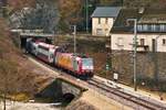 4020 erreicht am 06.02.2020 den Bahnhof von Clervaux.