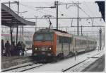 . Als der Zug noch Eurocity 296  Jean Monnet  hiess - Am schneereichen Morgen des 21.12.2009 erreicht die BB 26149 mit dem EC 296 Basel - Brssel am Haken mit der geringfgigen Versptung von 5 Minuten den Bahnhof von Luxemburg. (Jeanny)