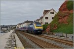 Der GWR HST 125 Class 43 6.45 Service von Penzance nach London Paddington erreicht kurz nach Dawlish die  Roten Felsen .