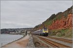 Ein Great Western Railway HST 125 Class 43 auf der Fahrt Richtung London bei Dalwish. 
18. April 2016