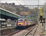 Ein Virgin East Coast HST 125 Class 43 verlässt Edinburgh Richtung Aberdeen.