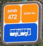 (267'223) - Andorra-Haltestellenschild - Pal, Super Pal - am 18. September 2024