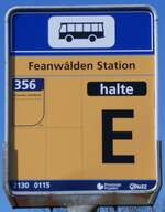 (273'620) - Qbuzz-Haltestellenschild - Feanwlden, Station - am 5. April 2025