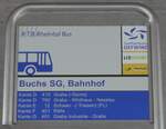 (196'324) - RTB/LIEmOBIL/PostAuto-Haltestellenschild - Buchs SG, Bahnhof - am 1.