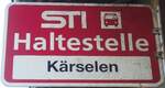 (136'826) - STI-Haltestellenschild - K�rselen, K�rselen - am 22.