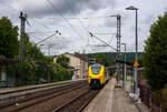 Nun sind die HLB SIEMENS Mireo Plus B wohl schon im Planbetrieb: Der HLB 563 801 / 563 901 (94 80 0563 801-0 D-HEB / 94 80 0563 901-8 D-HEB), ein zweiteiliger Hybridtriebzug (E/Akku) der BR 563 vom Typ SIEMENS Mireo Plus B der HLB (Hessische Landesba ...
