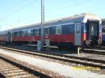 Russischer Weitstreckenschlafwagen nach Moskau am 31.August 2008 im Abstellbahnhof Berlin Grunewald.