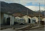 Blick aus dem nach Locarno fahrenden Zug auf den Betriebsbahnhof von Domodossola SSiF.