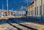 Ein etwas anderer Blick auf den FS Bahnhof Tirano am 19 Februar 2017.