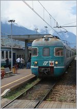 Ein FS ALe 803 wartet in Sondrio auf die Abfahrt (nach Tirano?).