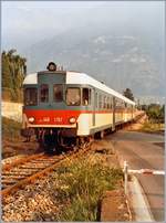 Der FS Aln 668 1707 und 1706 verlasen als Regionalzug 4103 von Meran nach Mals den Halt Marling/Marlengo. Damals war die Strecke akut von der Einstellung bedroht, was sich einige Jahres später ja auch geschah, heute fahren hier wieder Züge und die Stecke soll elektrifiziert werden.

21. Juli 1984