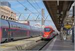 Der FS Trenitalia ETR 400 031 erreicht als Frecciarossa 6647 von Paris Gare de Lyon kommend überpünktlich ( zwei Minuten Vorzeitig) den Bahnhof Lyon Part Dieu.