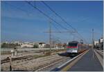 Der FS Treniatlia ETR 485 042 fährt i Trani durch. Das Ziel des Zuges ist Roma Termini. 

22. April 2023