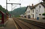 
Der CFL Bahnhof Clervaux (luxemburgisch Klierf, deutsch Clerf) in den Ardennen am 19.09.2014. 