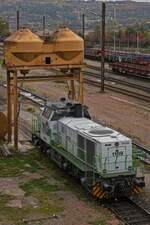 CFL Cargo 1109; Vossloh G 1000 BB; 92 80 1271 016-8 D-CFLCA, BJ 2004; Bau NR 5001541; Bau Art B’B-dh; seit 2021 an CFL Cargo vermietet, Steht bei der Besandungs Anlage in Esch-Belval.