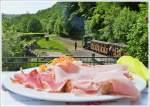 . Jahresr�ckblick 2013 - K�stliche Aussicht auf den Dampfzug der Museumsgrubenbahn Mini�resbunn Doihl in Fond-de-Gras. 16.06.2013 (Jeanny)