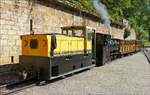 Die Lok „Orenstein & Koppel , gesehen am 09.09.2018 am Tag der offenen T�r in Fond-de-Gras. (Hans)
Gebaut 1979 unter der Nr 26953, Modell MB 170 S, 6 Zyl. Dieselmotor mit einer Leistung 170 PS.