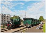 . Am 16.06.2013 wird das Umsetzen der Museumsbahn Lok N� 8 (ADI 8) im Bahnhof von P�tange gem�tlich von der Oma-Bank aus beobachtet. (Hans)