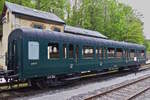 Diesen Personenwagen hatte die Lok N� 5 am 01.05.2019 zum Betriebsbeginn bei der Museumsbahn  Train 1900  am Hacken.
Zweitklasse Personenwagen AMTF (Ex SNCB 32127 Type L) kamm im Jahr 2000 ebenfalls von der Vennbahn zum Train 1900 im Fond de Gras, Bj 1935, Gebaut von der Firma Ragehno / Germain in Malines. 10 Abteile mit Holzb�nken 97 Sitzpl�tze, (Quelle: rail.lu)
Aufgenommen im ehemaligen Bahnhof Lamadelaine in Fond-de-Gras.(Hans)
