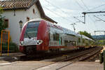 Zwei gekuppelte 3-teilige-Doppelstocktriebzüge Z 2200 (Alstom Coradia Duplex, Typ TER 2N NG) der CFL (Société Nationale des Chemins de Fer Luxembourgeois), auch Computermaus genannt,