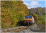 . Die Stichstrecke Kautenbach - Wiltz bietet einige Mglichkeiten die Bahn zu fotografieren, wie am 22.10.2013 in der Nhe von Merkholtz, als der Z 2008 als RB 3211 Luxembourg - Wiltz dem Endbahnhof Wiltz entgegenfuhr. (Hans)